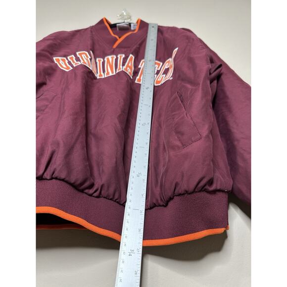 Virginia Tech Hokies Pullover Windbreaker Jacket Men's Size Medium Red Oak VTG - Picture 7 of 10